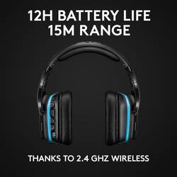 Logitech Gaming G935 Headset uzavřená (Over Ear) kabelová 7.1 Surround černá, RGB Redukce šumu mikrofonu regulace hlasitosti, Vypnutí zvuku mikrofonu, Vibrace