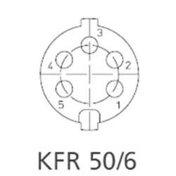 Lumberg KFR 50/6 DIN kruhový konektor zásuvka, vestavná vertikální Pólů: 5 stříbrná 1 ks