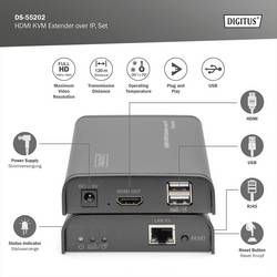 Digitus DS-55202 HDMI™ extender (prodloužení) přes síťový kabel RJ45 120 m