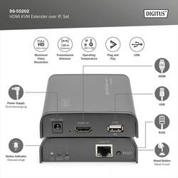 Digitus DS-55202 HDMI™ extender (prodloužení) přes síťový kabel RJ45 120 m