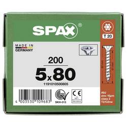 SPAX 1191010500805 R 88091 Senkkopf/T-STAR šroub do dřeva 5 mm 80 mm T-STAR plus ocel WIROX 200 ks