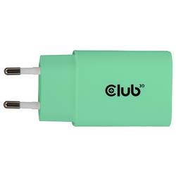 club3D CAC-3024 USB nabíječka, USB-C® zástrčka, 30 W, Power Delivery 3.0, zelená