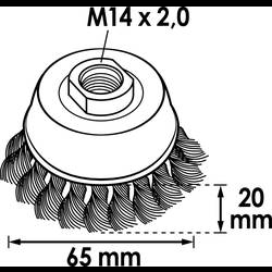Vigor Hrncový kartáč V6801-65 V6801-65 1 ks