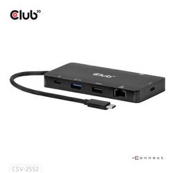 club3D USB-C® dokovací stanice CSV-2552 integrovaná čtečka karet, napájení USB-C®