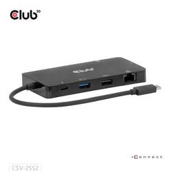 club3D USB-C® dokovací stanice CSV-2552 integrovaná čtečka karet, napájení USB-C®