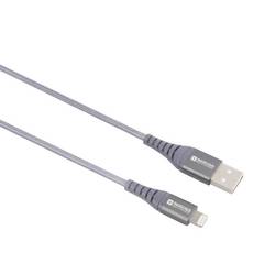 Skross USB kabel USB 2.0 USB-A zástrčka 1.20 m šedá kulatý, flexibilní provedení, látkový potah SKCA0011A-MFI120CN