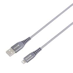 Skross USB kabel USB 2.0 USB-A zástrčka 1.20 m šedá kulatý, flexibilní provedení, látkový potah SKCA0011A-MFI120CN