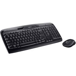 Logitech MK330 bezdrátový sada klávesnice a myše tlačítka multimédií US anglická, QWERTY černá