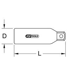 Izolovaný adaptér zvětšení, 3/8„FX1/2„M KS Tools 117.3885