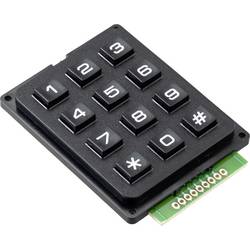 TRU COMPONENTS tlačítková klávesnice Mřížka klávesnice 3 x 4 1 ks