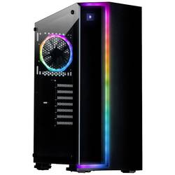 Inter-Tech S-3906 Renegade tower PC skříň černá prachový filtr, integrované osvětlení, 1 předinstalovaný LED ventilátor, boční okno