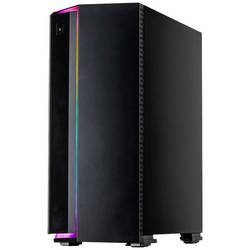 Inter-Tech S-3906 Renegade tower PC skříň černá prachový filtr, integrované osvětlení, 1 předinstalovaný LED ventilátor, boční okno