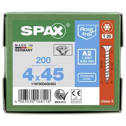SPAX 1197000400453 R 88091 Senkkopf T-STAR šroub do dřeva 4 mm 45 mm T-STAR plus nerezová ocel A2 200 ks