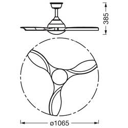OSRAM HOMELIGHTING Ceiling Fan Bise 1065mm 48W CCT RGB stropní ventilátor 48 W (Ø) 1065 mm s osvětlením, s dálkovým ovládáním, stmívatelný, s časovačem