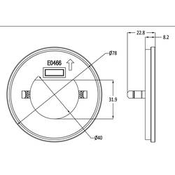 Deko Light 930843 kryt 22.8 mm černá