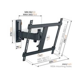 Vogels TVM 3425 TV držák na zeď 81,3 cm (32) - 165,1 cm (65) nakláněcí, naklápěcí