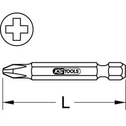 KS Tools 911.7530 9117530 křížový bit Pohon (šroubovák): 1/4 (6,3 mm) Typ zakončení: křížový PH PH 1 75.0 mm