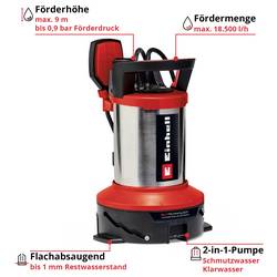 Einhell 4181515 Power X-Change Flutset GE-DP 7535 N LL ponorné čerpadlo pro užitkovou vodu 18500 l/h 9 m