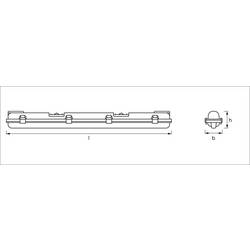 OSRAM HOMELIGHTING Submarine 1 x 7W 4000K LED světlo do vlhkých prostor LED trubice G13 7.00 W studená bílá šedá