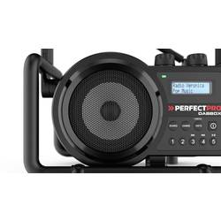 PerfectPro DABBOX DBX3 odolné rádio, DAB+, FM, AUX, Bluetooth, nárazuvzdorné, černá