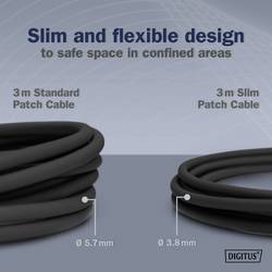 Digitus DK-1632-A-030S-BL RJ45 síťové kabely, propojovací kabely CAT 6A F/FTP 3 m černá barevně rozlišený, stíněný, točený drát, S průchodkou chránící proti