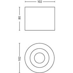 Philips LED Phase LED osvětlení na stěnu/strop LED pevně vestavěné LED 4.5 W teplá bílá bílá