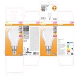 OSRAM HOMELIGHTING 4099854776663 LED Energetická třída (EEK2021) D (A - G) E27 klasická žárovka 24 W teplá bílá stmívatelná, vlákno 1 ks