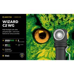 ArmyTek Wizard C2 WG Warm LED čelovka, napájeno akumulátorem, 1100 lm, 13 h, F09201W