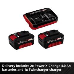 Einhell Professional Power X-Change RASARRO 36/38 (2x4 Ah) akumulátor Akumulátorová sekačka vč. 2. Nabíječka Twincharger, + 2. akumulátor 2x 18 V šířka sekání