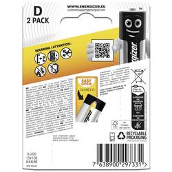 Energizer Power LR20 baterie velké mono D alkalicko-manganová 1.5 V 2 ks