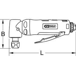 KS Tools 515.5420 Pneumatická úhlová bruska, 18.000 ot./min