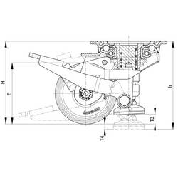Blickle 913812 HRLK-PO 82G-HN zvedací kolečko Ø kola: 80 mm nosnost (max.): 230 kg 1 ks