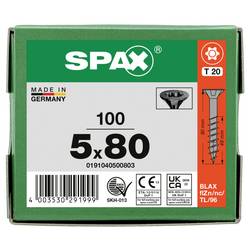 SPAX 0191040500803 šroub ze zápustnou hlavou 5 mm 80 mm T-STAR plus ocel 100 ks