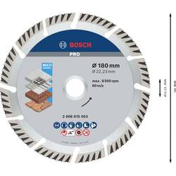 Bosch Accessories 2608615064 Standard for Universal Speed diamantový řezný kotouč Průměr 180 mm Ø otvoru 22.23 mm 10 ks
