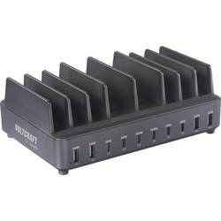 VOLTCRAFT UC-240W01 USB nabíjecí hub, USB Power Delivery (USB-PD) , 6x USB-C®, 4x USB A, 240 W, Rychlé nabíjení, Quick Charge, Dodávka energie, černá