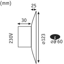 Paulmann 92926 Dekorativ LED vestavné nástěnné svítidlo, LED, pevně vestavěné LED, 2.5 W, bílá (matná)