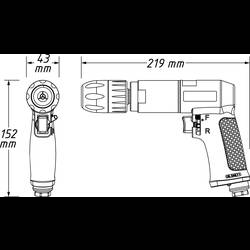 Hazet 9030P-1 pneumatická vrtačka rychloupínací sklíčidlo 6.3 bar vč. příslušenství