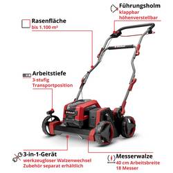 Einhell Professional GP-SC 36/40 Li BL-Solo Li-Ion akumulátor vertikutátor bez akumulátoru, bez nabíječky Pracovní šířka 40 cm