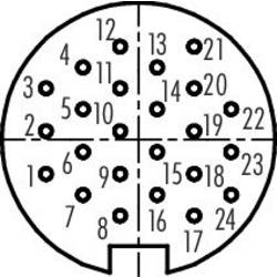 binder 09 0498 80 24 09 0498 80 24-20 přírubová zásuvka , 1 ks