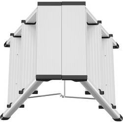 Hailo D60 4443-701 hliník dvojité skládací schůdky skládací max.prac. výška: 235 cm stříbrná, černá 2.8 kg