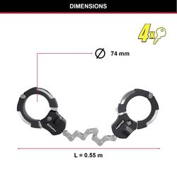 Master Lock 8290EURDPRO zámek rámu černá, stříbrná zámek s klíčem