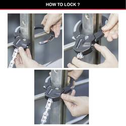 Master Lock 8290EURDPRO zámek rámu černá, stříbrná zámek s klíčem