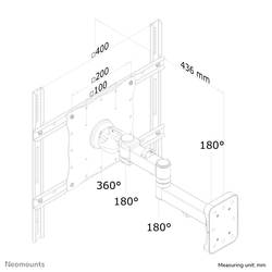 Neomounts FPMA-W960 TV držák na zeď 58,4 cm (23) - 132,1 cm (52) naklápěcí, nakláněcí, otočný, odnímatelný