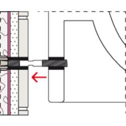 Fischer 045494 WST 140 K NV Upevnění na mycí stůl 75 mm 1 sada