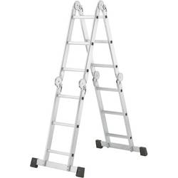 Hailo ProfiStep® combi 7412-037 hliník víceúčelový žebřík max.prac. výška: 4.35 m stříbrná 16.7 kg
