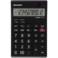Sharp EL-125T stolní kalkulačka, displej (počet míst) 12, solární napájení, na baterii, černá