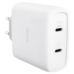Trust USB nabíječka, GaN, 65 W, Dodávka energie, bílá