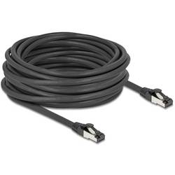 Delock 80575 RJ45 síťové kabely, propojovací kabely CAT 8.1 S/FTP 10.00 m černá bez halogenů, stíněný 1 ks