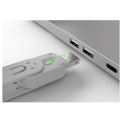 bezpečnostní USB záslepka zelená LINDY USB-Lock + Key