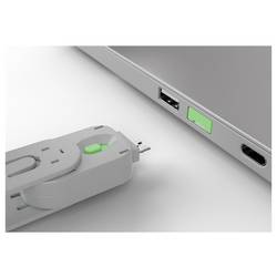 bezpečnostní USB záslepka zelená LINDY USB-Lock + Key